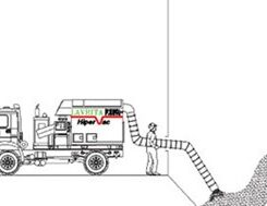 Caminhão Hipervac Succionando